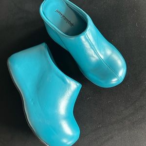 JEFFREY CAMPBELL BLUE CLOGS